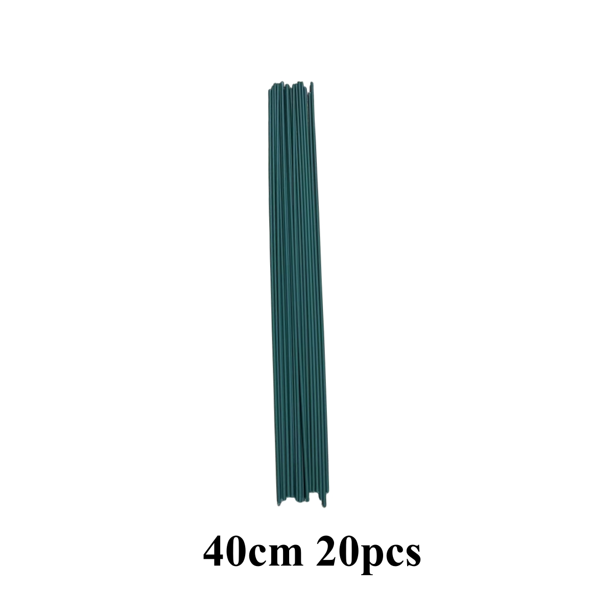 20pcs 30/40cm Green Flower Stem Sticks DIY Floral Material Handmade Wire Stem Accessories
