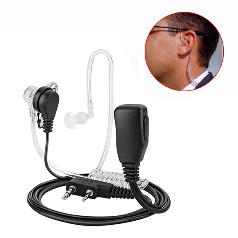 1Pcs Air Acoustic Tube Headset For Baofeng Radio Walkie Talkie K Port Earphone PTT With Microphone For UV-5R 888s Guard Earbuds