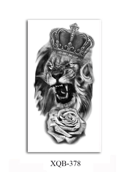 Waterproof Temporary Tattoos for Men Women Animal Lion Tiger Bear Tattoo Stickers Wolf Crown Body Art Arm Fake Tatoo