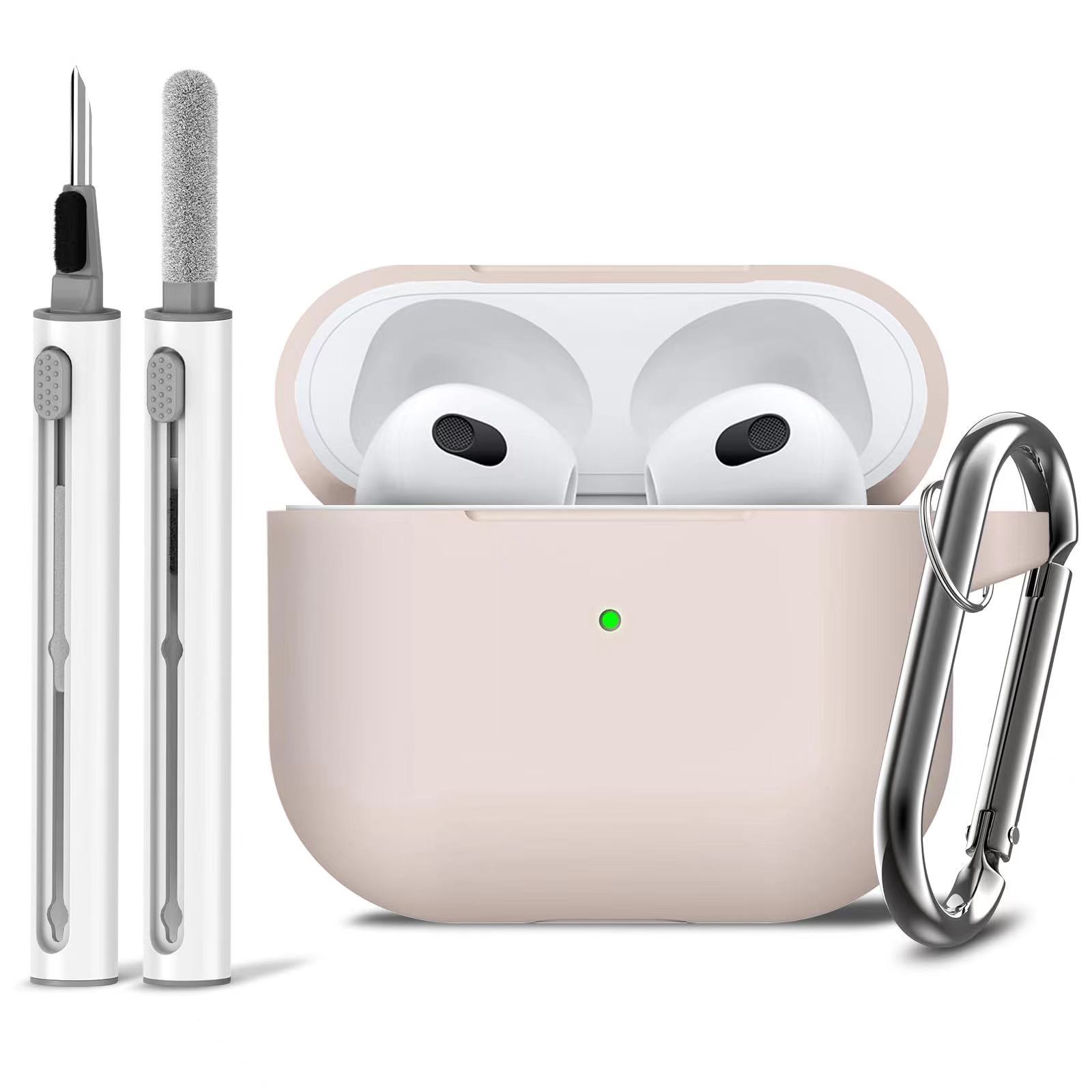 AirPods Pro Case Cover with Cleaner Kit,Soft Silicone Protective Case for Apple AirPod Pro 2nd/1st Generation Case for Women Men
