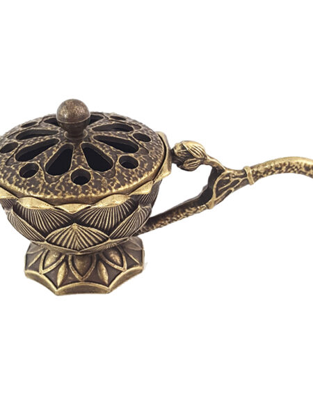 2024 New Ancient Style Alloy Incense Burner/Metal Lotus Incense Burner Bowl Incense Holder With Handle Yoga Home Decor Jessica