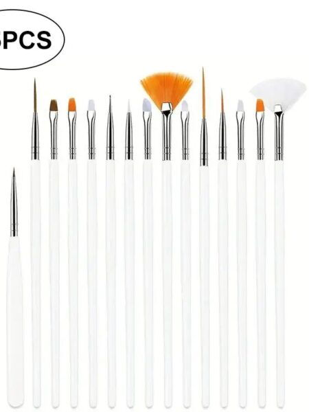 15pcs Fine Detail Paint Brush Set - Miniature Paint Brush For Detailing & Art Painting - Acrylic, Watercolor, Oil,Models
