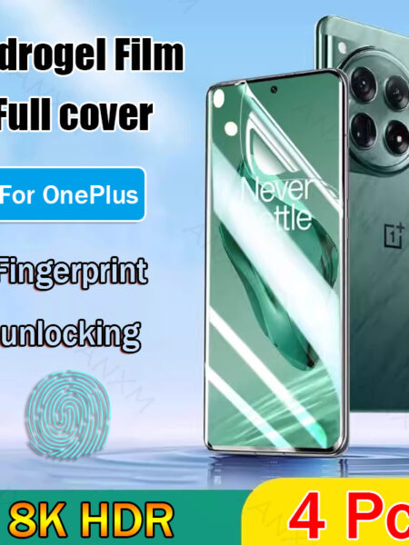 4Pcs Hydrogel Film For Oneplus 12 12R 11 10 9 Pro ACE 3 2 Pro Screen Protector Oneplus ACE 3 2 12 11 10 R 12R 11R 10R Not Glass