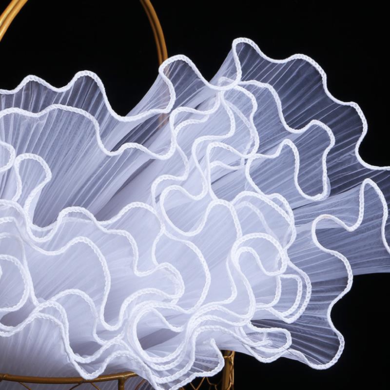 28cmx450cm Flower Wrapping Paper Pearl Wave Yarn Flower Packaging Lace Mesh Florist Handmade Bouquet Gift Packaging Supply Decor