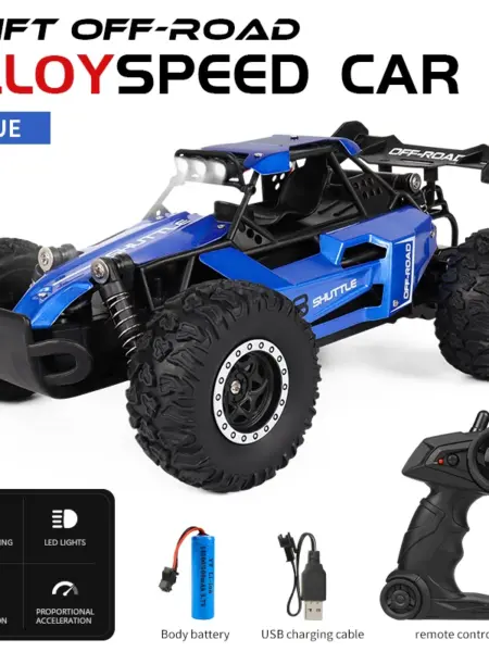 2WD 1:16/1:20 RC Car With Led Lights 2.4G Radio Remote Control Cars Buggy Climbing Off-Road Control Trucks Boys Toy for Children