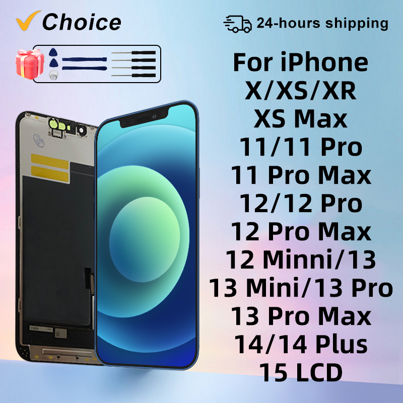 Choice AAA Quality For iphone 11 LCD Display 11 12 13 Pro Max Display Touch Screen For iphone 13 Mini 14 14 Plus 15 Plus LCD Par