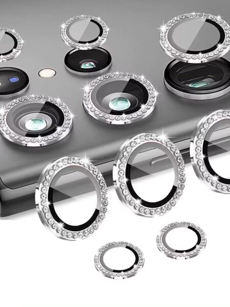 Metal Diamond Ring Lens Camera Protector For Samsung Galaxy S22 S23 S24 Ultra For Galaxy S23 S23 Plus Glass Lens Cap
