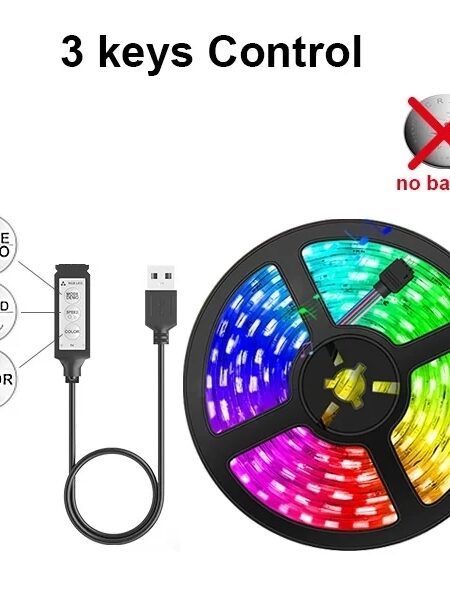 1-30M Wifi Bluetooth Led Strip Lights 5V Usb Rgb Ice String Led Lights Plug For Gaming Wall Room Adhesive Led Tape Ribbon Band