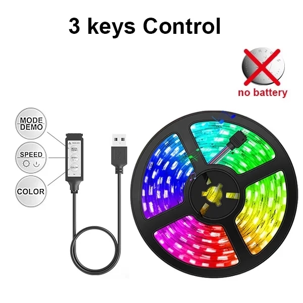 1-30M Wifi Bluetooth Led Strip Lights 5V Usb Rgb Ice String Led Lights Plug For Gaming Wall Room Adhesive Led Tape Ribbon Band