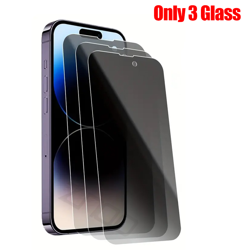 6 in 1 Anti Spy Tempered Glass Screen Protector For iPhone 11 12 13 14 15 Pro Max Privacy Glass Camera Lens Protector 14 15 Plus