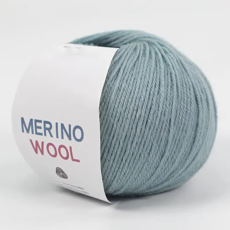 Merino Pure Wool Yarn Handmade DIY Woven Scarf Hat Morandi Color Medium Thick Stick Needle Hand Knitted Yarn Ball