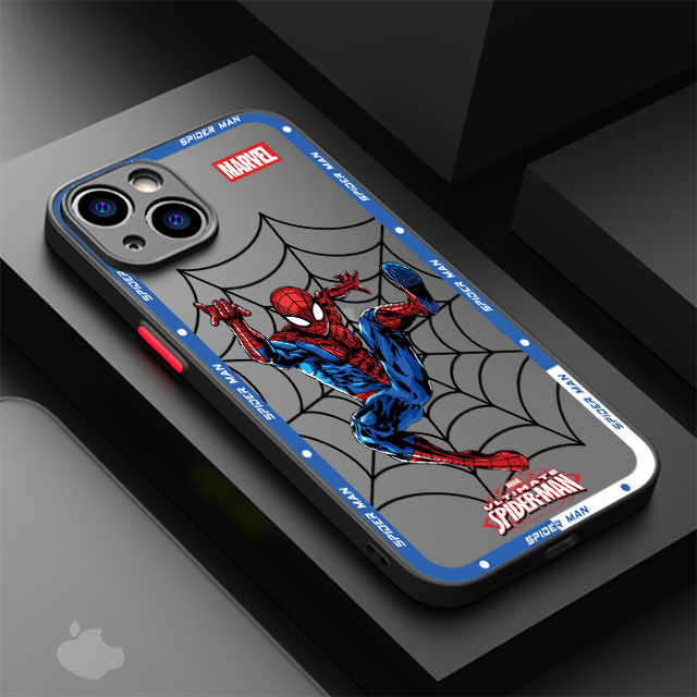 Matte Phone Case for IPhone 15 13 12 11 14 Pro Max 13Mini X XS Max XR 7 8 Plus SE(2022) Clear Cover Marvel SpiderMan Spider Gwen