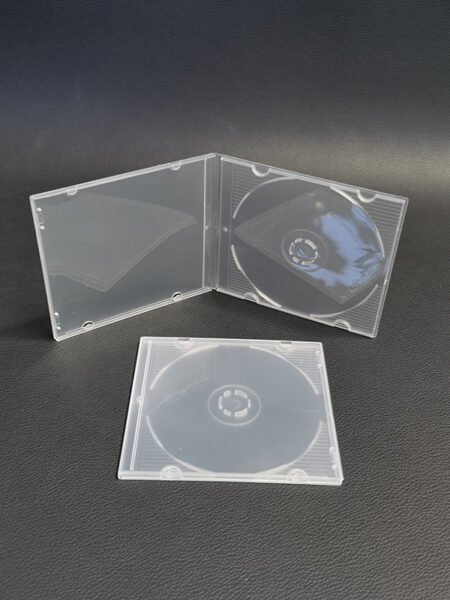 1Pc 8CM Transparent PP Ultrathin Standard DVD Case 3Inch CD Package Portable CD Storage Box