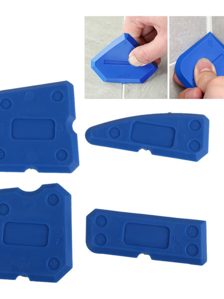 4Pcs Caulking Tool Kit Silicone Joint Sealant Spreader Spatula Scraper Edge Repair Tools Floor Tile edges Cleaner Hand Tool jingu