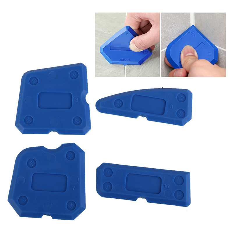 4Pcs Caulking Tool Kit Silicone Joint Sealant Spreader Spatula Scraper Edge Repair Tools Floor Tile edges Cleaner Hand Tool jingu