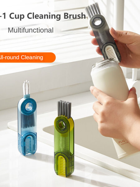 3-in-1 U-shaped Multifunctional Cleaning Brush For Cup Lid, Thermos and Bottle Cap