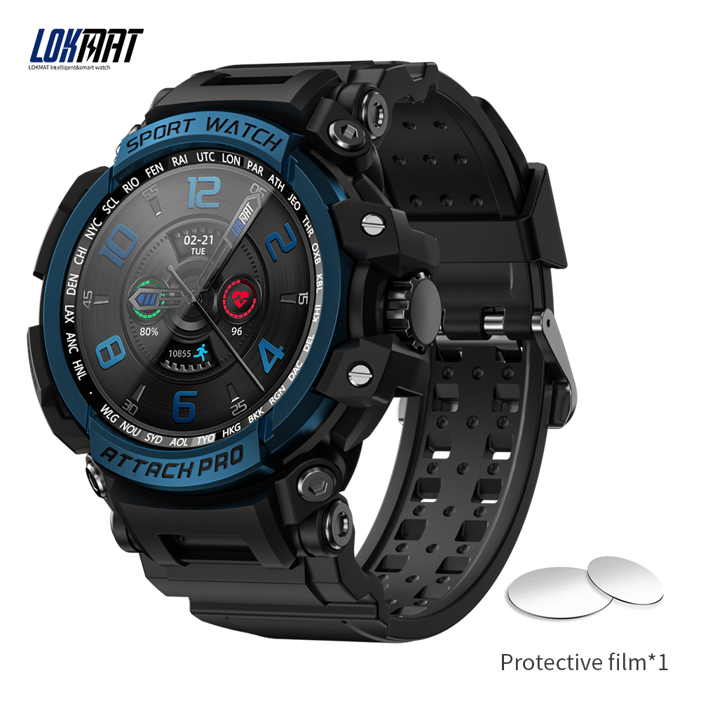 LOKMAT Brand New ATTACK Pro Sport Smart Watch Bluetooth Calls Watches 5ATM Waterproof Fitness Tracker Heart Rate Monitor 2023