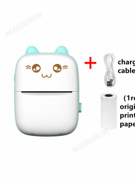 Mini Sticker Printer Thermal Printers Portable Bluetooth Inkless Photo Printing Compatible With Android iOS 200dpi Label Printer