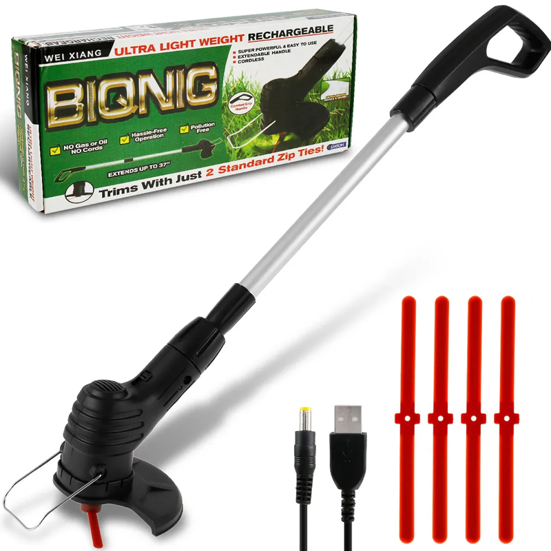 Portable Cordless Lawn Mower Home Trimmer Garden Lawn Mower Lithium Battery Lawn Mower Garden Weeder Weeding Wheel