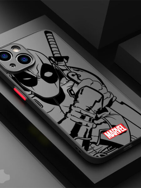 Matte Phone Case for IPhone 15 13 12 11 14 Pro Max 13Mini X XS Max XR 7 8 Plus SE Clear Cover Iron Man Spider Man Deadpool Art