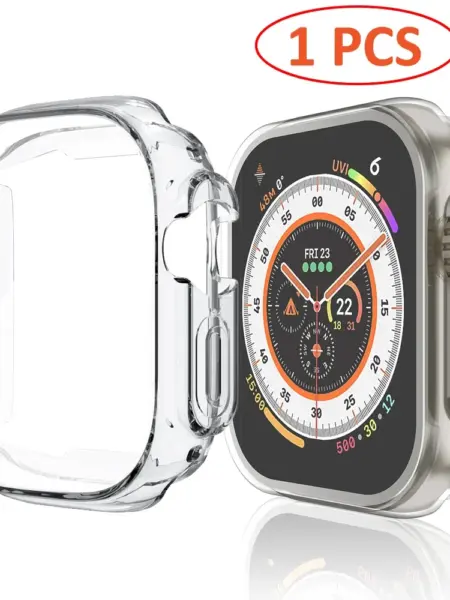 Watch Case for Apple Watch Ultra 2 49MM Series 8 7 SE 6 5 4 3 45MM 41MM 44MM 40MM Transparent Cover Apple Watch Screen Protector