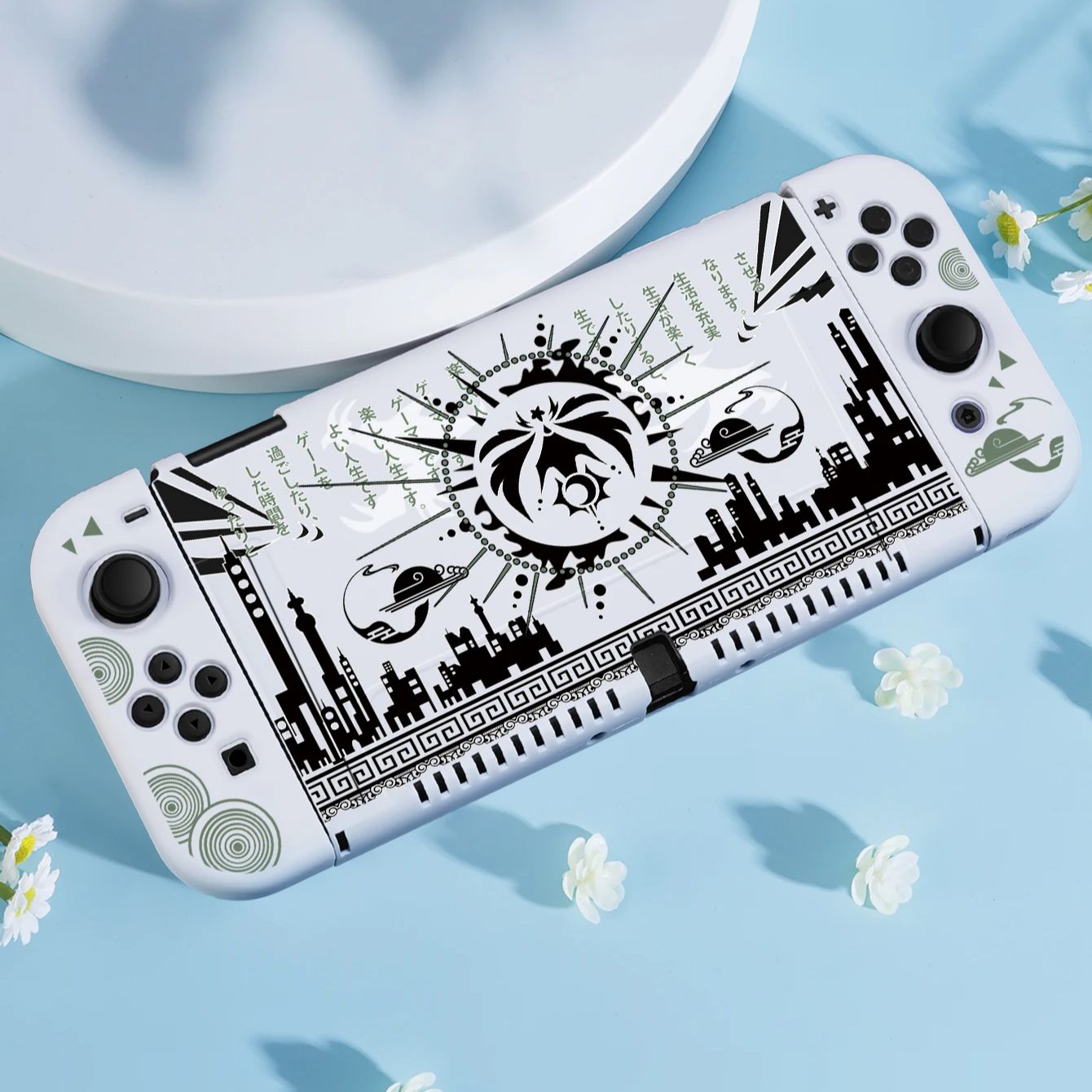 Game element Case for Nintendo Switch OLED, NS Game Accessories,Handheld Separable Shell for NS Joycon, Switch Cover