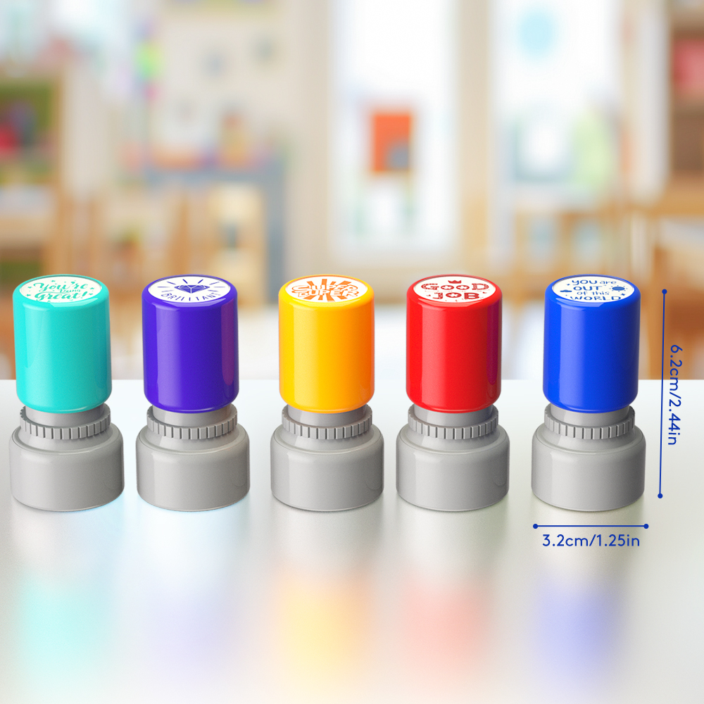 Teacher's comment Stamp Automatic inking Stamp Teacher's comment Light sensitive stamp Circular educational behavior stamp Corre