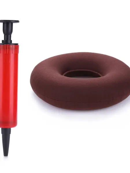 Hip Support Medical Hemorrhoid Seat Pad Inflatable Massage Cushion with Pump Round Ring Pillow Anti Bedsore Donut Chair Pad