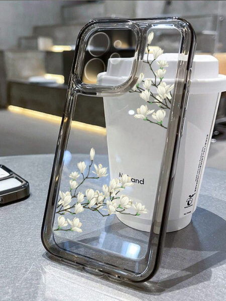Clear Phone Case For iPhone 11 Case For iPhone 13 15 14 12 Pro Max XR XS Max X 7 8 14 15 Plus SE 2020 Silicone Soft Flower Cover