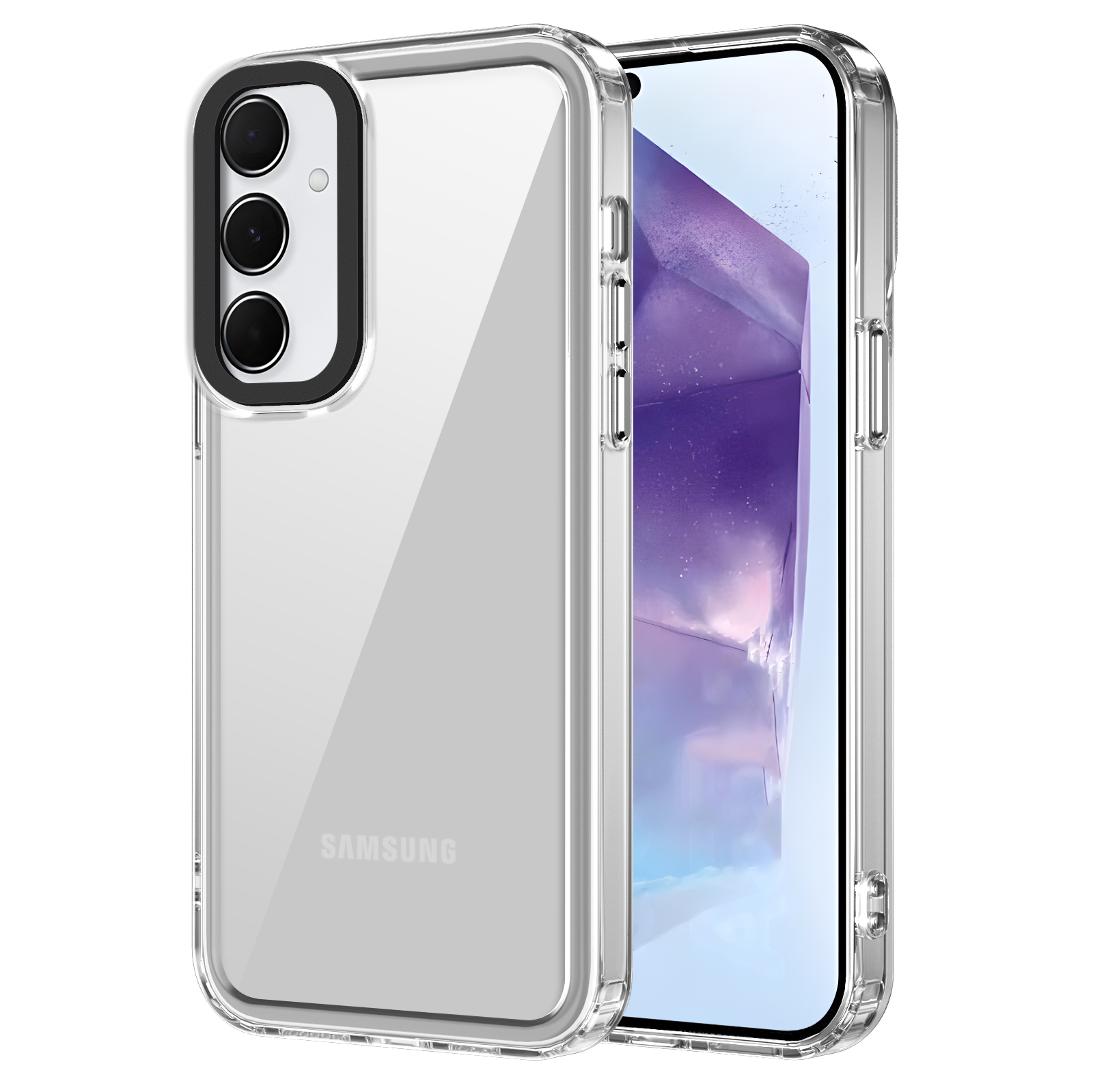 Hd transparent case for Samsung Galaxy A55 A35 A25 A15 A05 A05S 5G A24 4G A54 A14 A34 A23 A73 Soft hard case buffer against fall