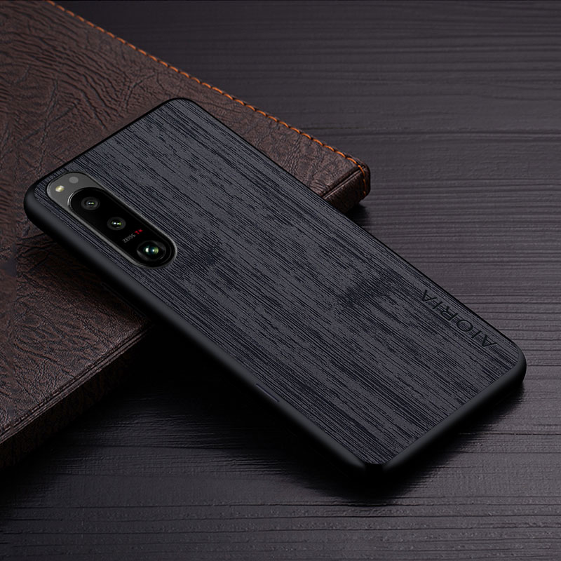 Case for Sony Xperia 1 5 10 ACE III II 2 5G funda bamboo wood pattern Leather cover Luxury coque for Sony Xperia 5 III case