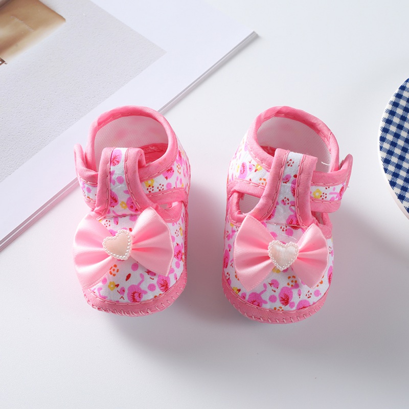 Cotton Infant First Walkers Cute Printing Newborn Walking Shoes for Baby Girl Infant Floor Socks Anti-slip Baby Shoes 0-12M