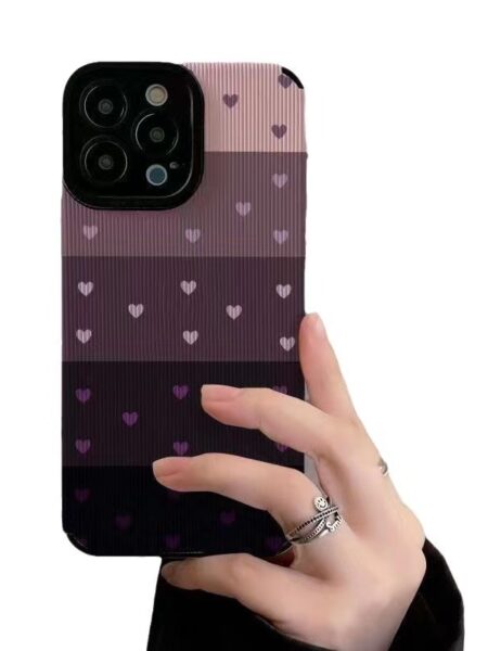 Love Pattern Gradient Silicone Case For iphone 11 12 13 mini 14 15 Pro X XR Xs Max Shockproof Cover iphone 7 8 Plus SE Fundas