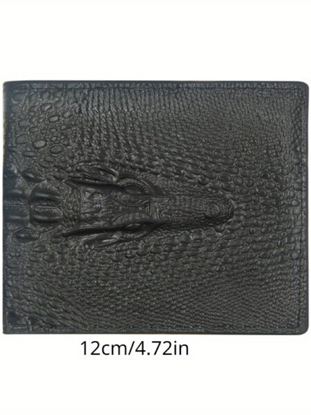 1pc new fashion classic crocodile pattern men's short wallet wallet