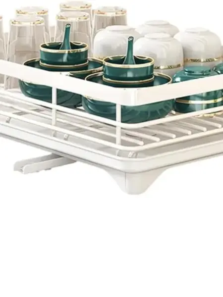 Dish Drying Rack Kitchen Cabinet Kitchen Organizer Stainless Steel Rack For Kitchen Counter Storage Removable Cutlery Holder
