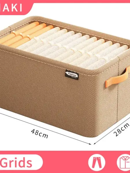 Clothing Pants Storage Box Wardrobe Clothes Foldable Large Storage Organizer Capacity Closet Organizer Drawer Storage Organizers