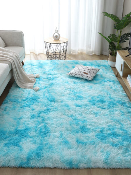 Manufacturers Wholesale Color-changing Silk Wool Living Room Sofa Carpet Bedroom Bed Tie-dye Printed Carpet Wool Blanket