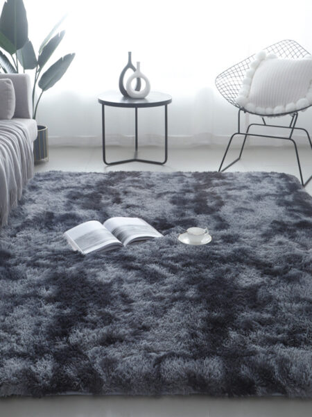 Manufacturers Wholesale Color-changing Silk Wool Living Room Sofa Carpet Bedroom Bed Tie-dye Printed Carpet Wool Blanket