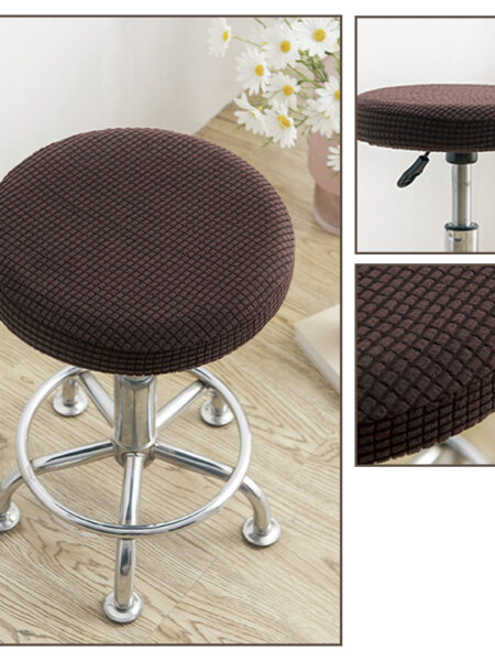 <p>Material: Polyester<br> Product Category: Chair Cover<br> Shape: round<br> color:<br> Size: Applicable round stool diameter and length 30-40cm<br> Function: dustproof, beautifying and deco
