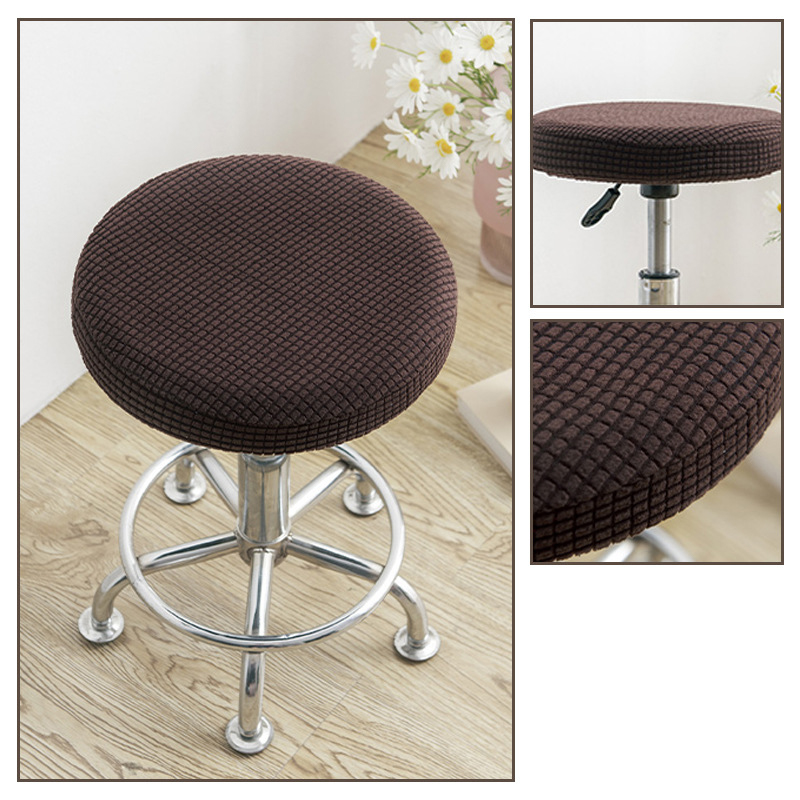 <p>Material: Polyester<br> Product Category: Chair Cover<br> Shape: round<br> color:<br> Size: Applicable round stool diameter and length 30-40cm<br> Function: dustproof, beautifying and deco