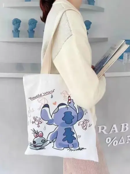Stitch bag crossbody bag STITCH cartoon peripheral cute canvas bag shoulder bag Lilo and Baby same shopping bag