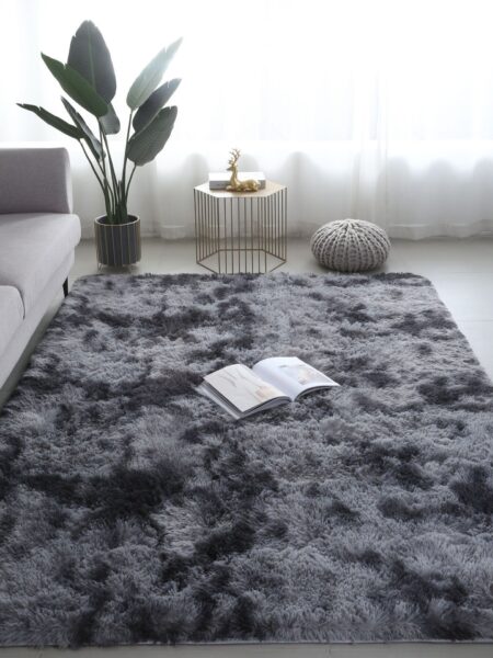 Tie dye gradient silk carpet full spread rugs living room large bedroom study simple carpet sofa bed full of home mat