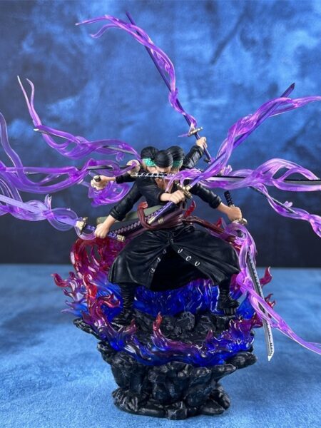 24cm Anime One Piece Luffy Zoro Figure Nine Blades Flow Shura Zoro Action Figurines PVC Model Doll Collection Toy Gift Kids