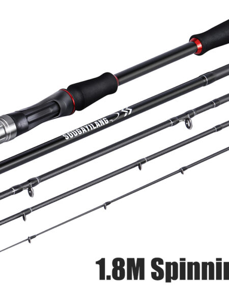Sougayilang 1.8m 2.1m Lure Fishing Rod Carbon Fiber Spinning Casting Fishing Rod Bait Weight 10-30g Travel Fishing Pole Pesca