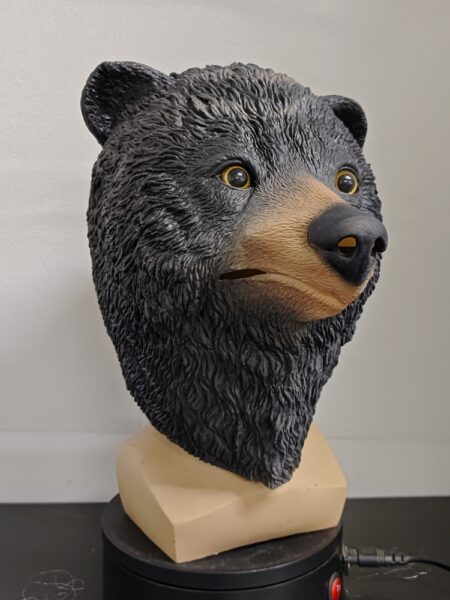 Deluxe Black Bear Mask Novelty Cute Animal Latex Headgear Halloween Carnival Costume Party Funny Grizzly Bear Full Head Mask