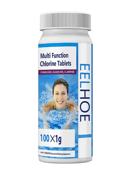 100pcs/Box Swimming Pool Cleaning Tablet Chlorine Bromine Tablets Cleaner Swimming Spa Hot Tub Household Deep Cleaning Supplies