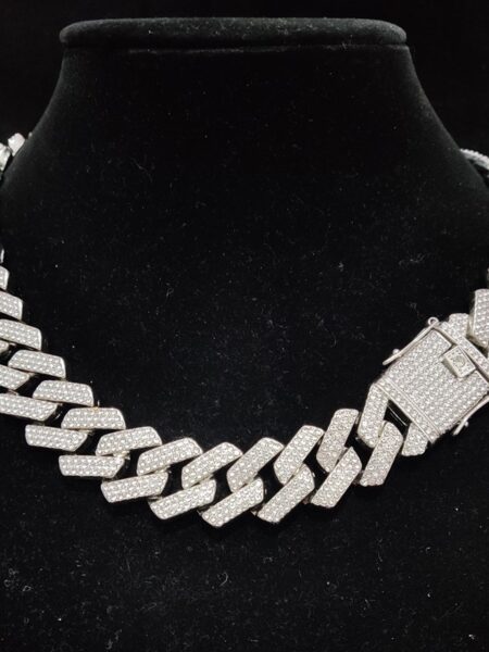 Men  Hip Hop Chain Necklace for Fashion party 20mm width Rhombus Cuban Chains Necklace Hiphop Iced Out Bling Bling jewelry