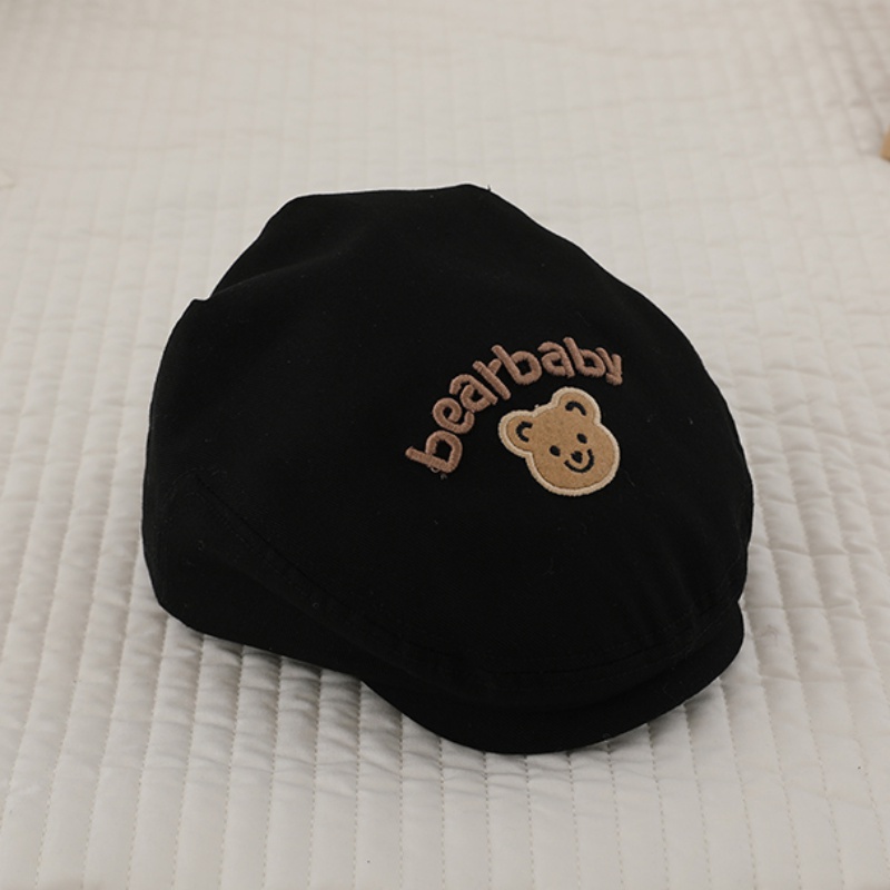 Summer Kids Beret Caps Vintage News Boys Girls Cap Catoon Bear Outdoor Children Hats Berets Sun Hat Unisex Duckbill Caps