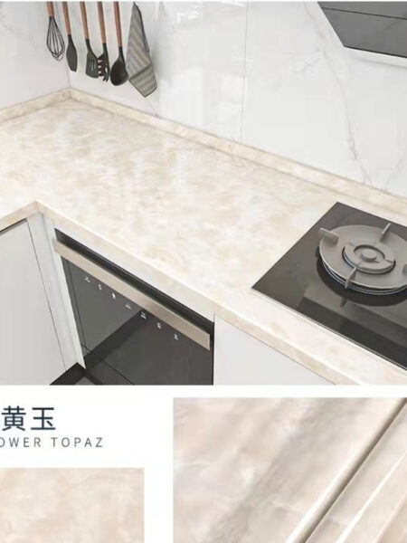 20M Marble Self Adhesive Waterproof Wallpaper for Kitchen Cabinet Oil Proof Mould Proof Modern Style Bathroom Wall Sticker