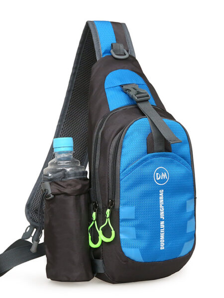 Men's Casual Crossbody Bag Unisex Outdoor Water Bottle Shoulder Bag Multi-functional Travel Waist Bag Fashion Men's Chest Bag Ox